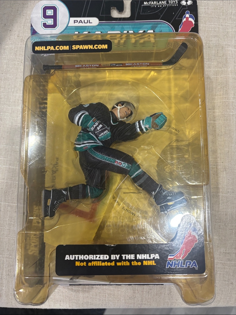 NHLPA Hockey Figure - Black & Teal Paul #9